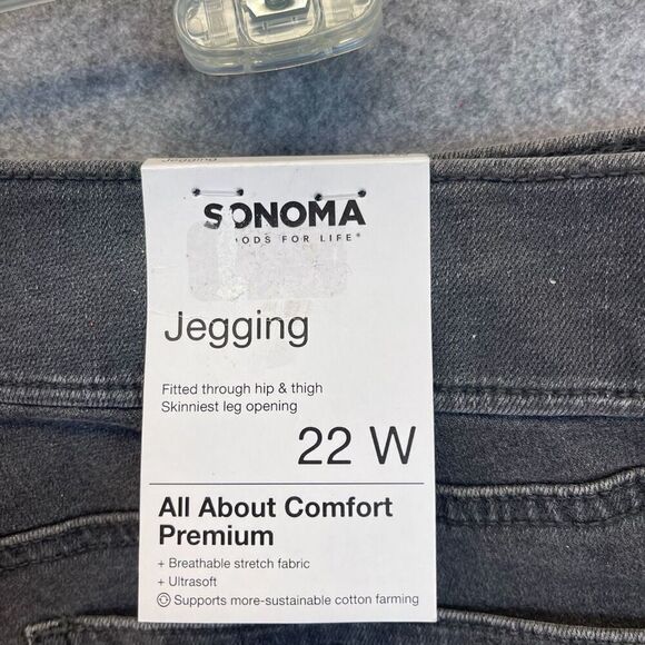 SONOMA Jeans Women’s 22W Comfortable Mid-Rise Jeggings Stretch Skylane Black NWT - Picture 12 of 16